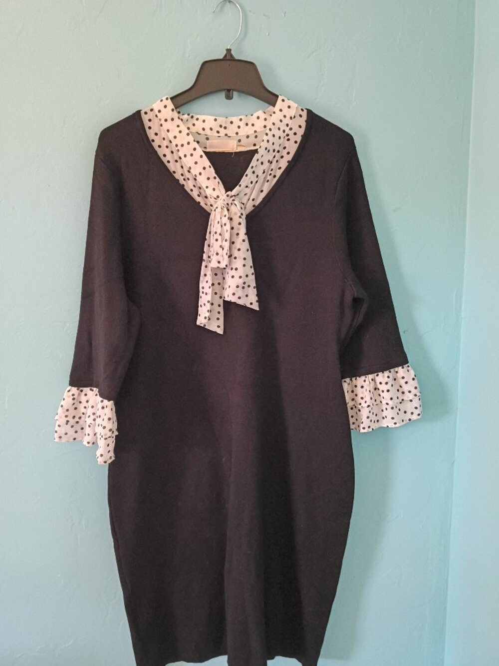 Hailey Lyn Knit Black Dress XL